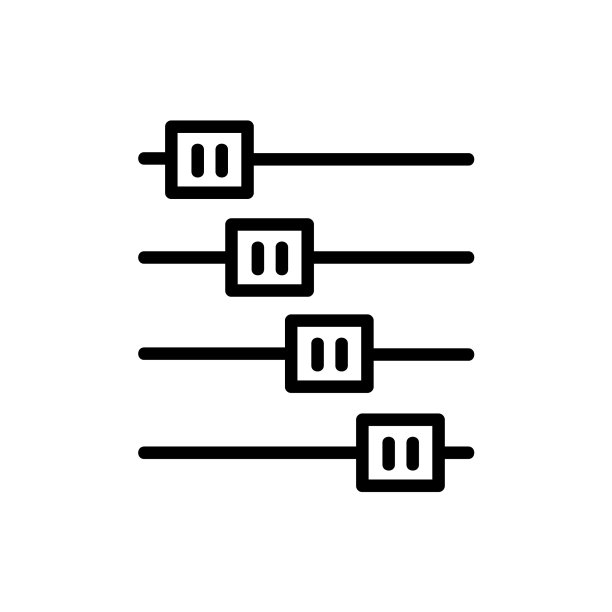 控制矢量图标。轮廓样式矢量图标。图片下载
