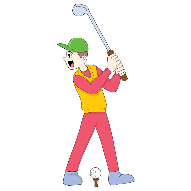 男孩正在打高尔夫球图片下载