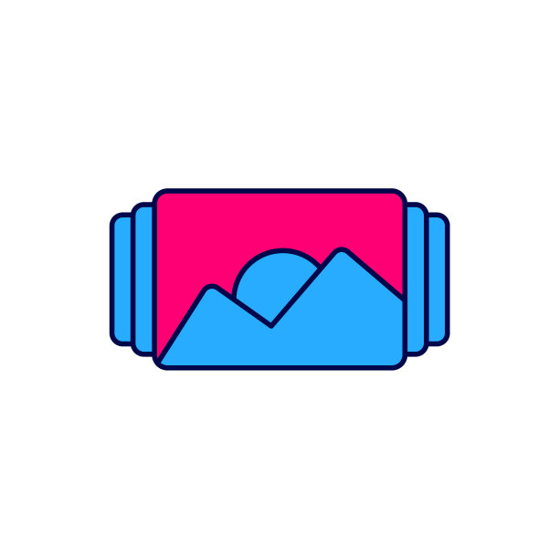 填充轮廓照片框架图标孤立的白色背景。老式的空相框。向量图片下载