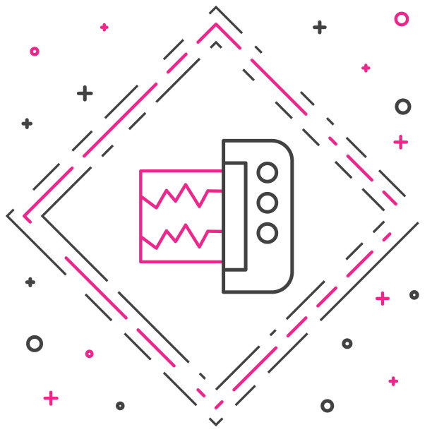 线地震仪图标隔离在白色背景。地震模拟地震仪。色彩缤纷的轮廓概念。向量图片下载