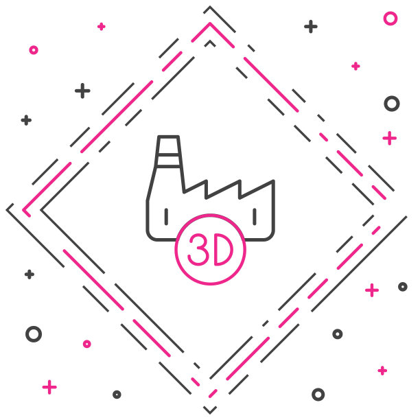 线条印刷厂行业图标孤立在白色背景上。色彩缤纷的轮廓概念。向量图片下载