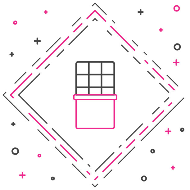 线巧克力条图标孤立的白色背景。色彩缤纷的轮廓概念。向量图片下载