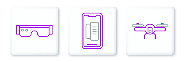 设置线无人机飞行智能眼镜和图片下载