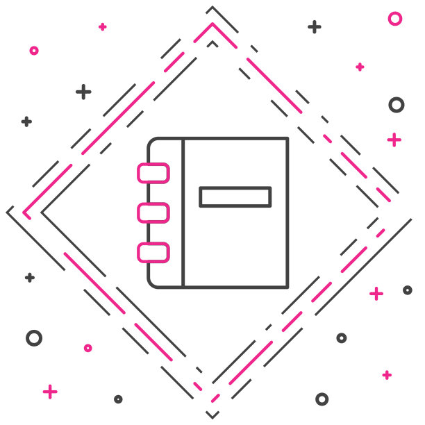 线笔记本图标孤立的白色背景图片下载