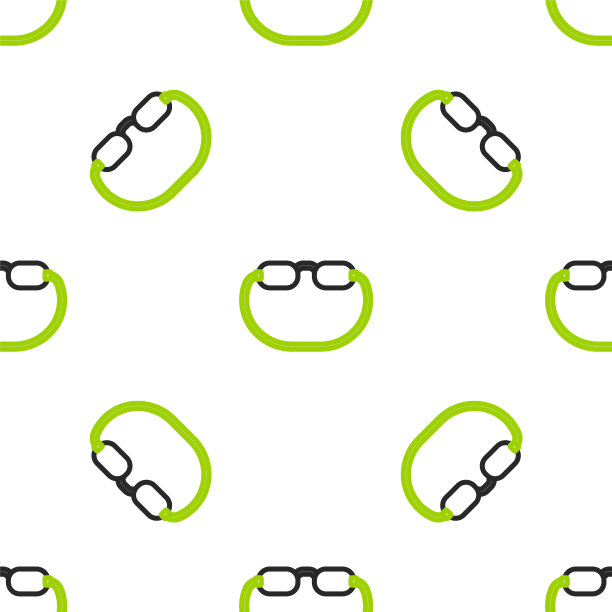 线眼镜图标隔离无缝图案在白色背景。向量图片下载