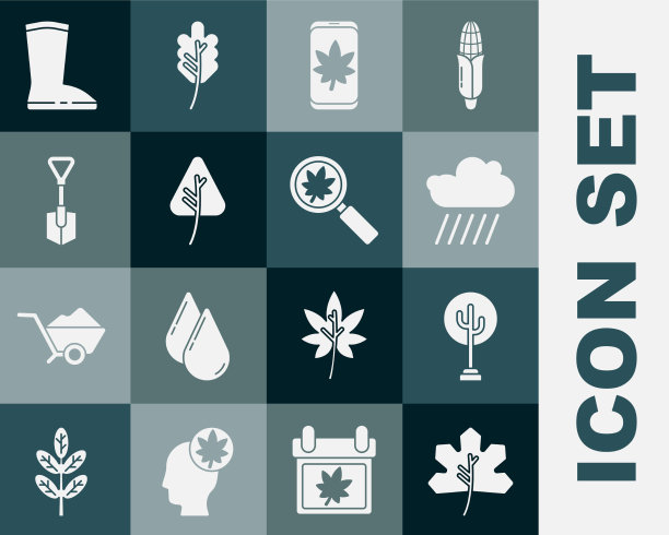 设置树叶或树叶树云与雨上图片下载