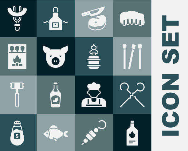 塔巴斯科辣酱烧烤串配牛排图片下载