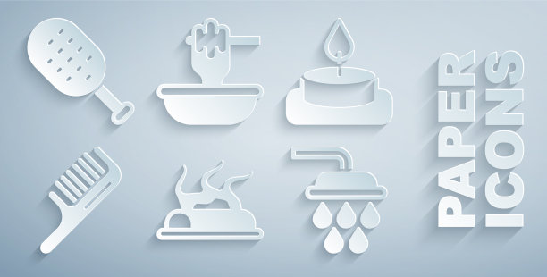 设置营火芳香蜡烛发刷淋浴图片下载