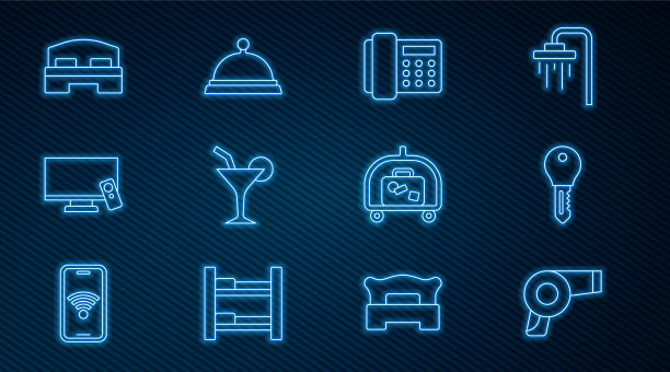 设置线路吹风机酒店门锁钥匙图片下载