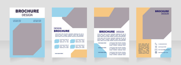 酒店为客人提供海滨旅游服务空白宣传册设计图片下载