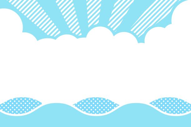 天空和大海的抽象几何背景框架图片下载