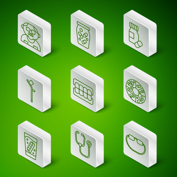 套线眼镜听诊器爷爷图片下载