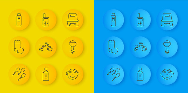 为孩子们设置精子婴儿袜子自行车图片下载