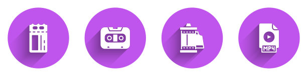 集电影票复古录音带图片下载