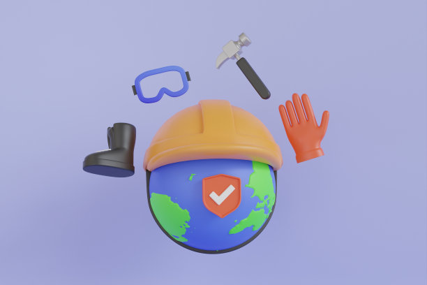 快乐的国际劳动节3D插图。世界工作安全与健康日3d插图图片下载