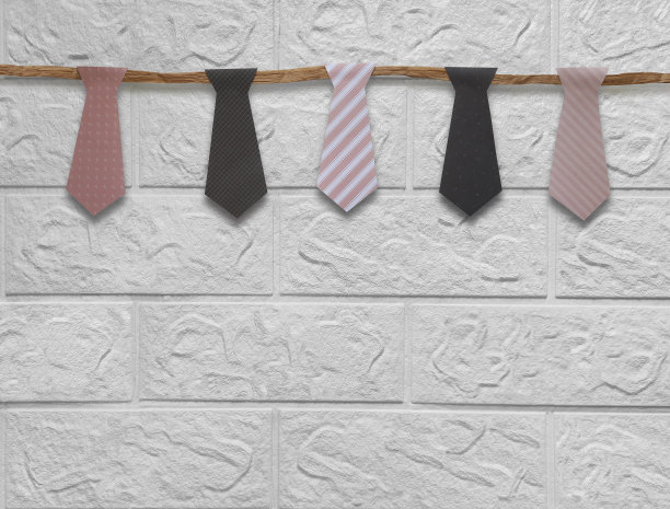 为父亲节、单身派对、商务活动准备的节日花环和领带。放文字的地方。图片下载