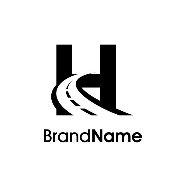 简单的H字首字母标志图片下载