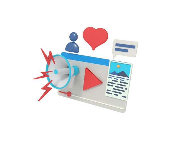 社交媒体上的数字营销份额图片下载