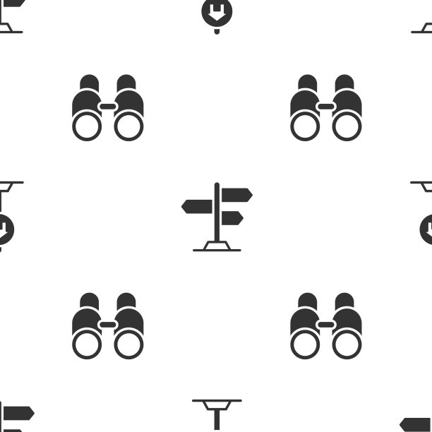 设置酒店交通标志和双筒望远镜图片下载