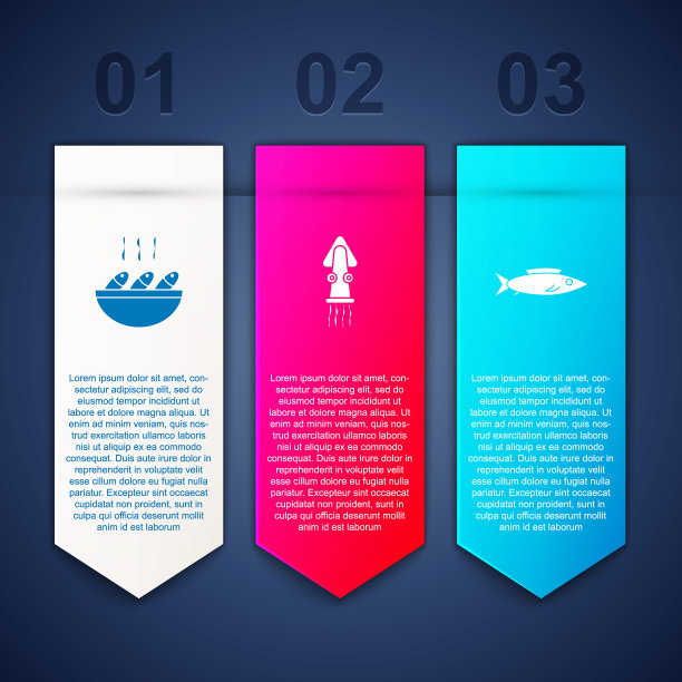 鱼汤，章鱼和。业务信息图表模板。向量图片下载