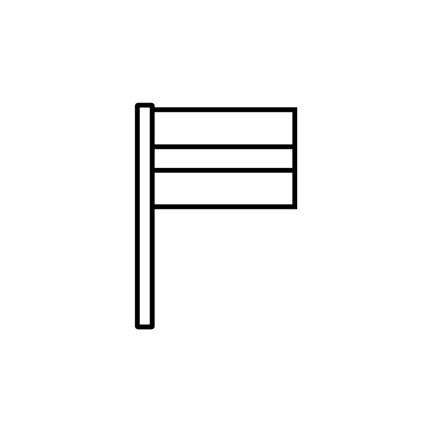 旗帜线条图标，logo矢量素材图片下载