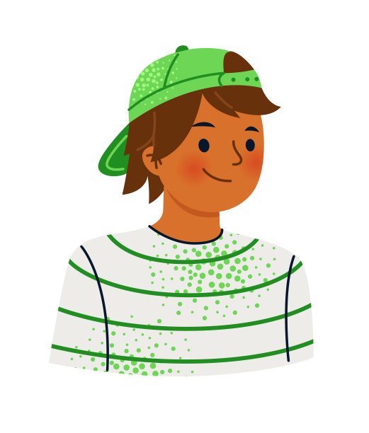 戴着帽子的孩子的化身图片下载