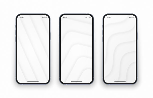 三维分层Skeuomorph动态结构白色壁纸隔离手机图片下载