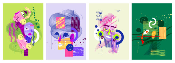 抽象面孔的肖像图片下载