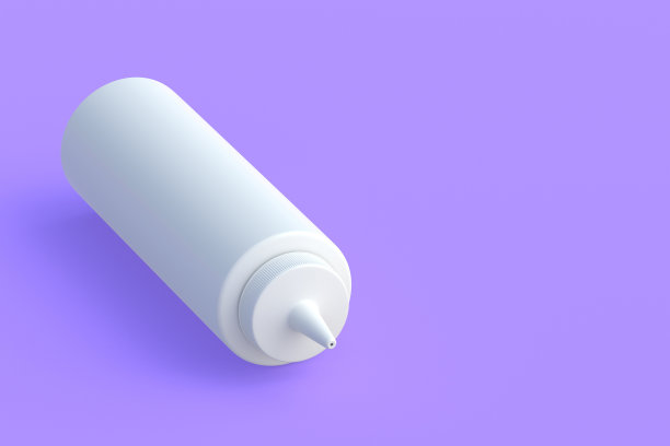 装蛋黄酱的瓶子。快餐概念。副本的空间。三维渲染图片下载