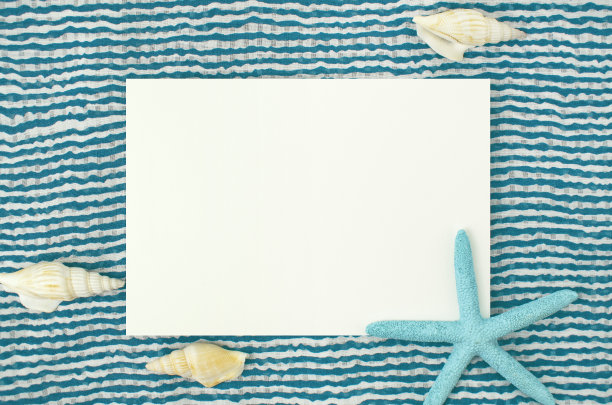 夏季大海概念卡模型图片下载