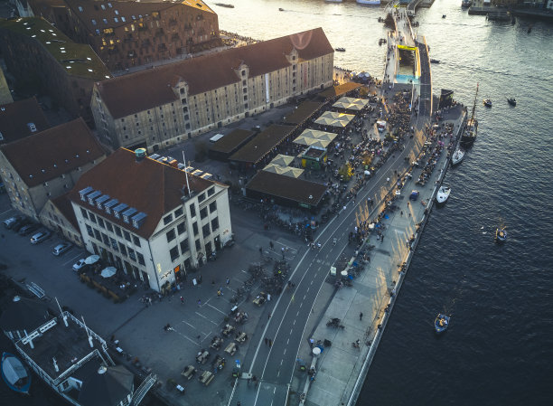 哥本哈根的自行车桥图片下载