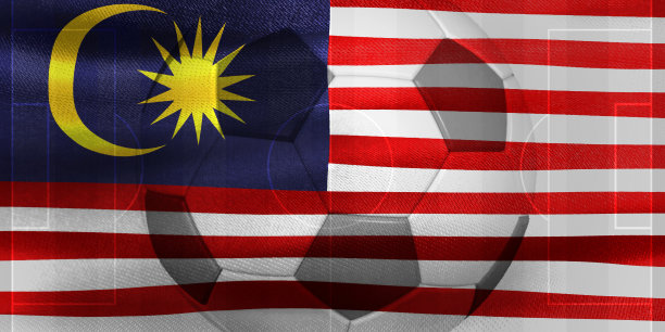 三维插图的马来西亚国旗-现实的挥舞织物旗图片下载