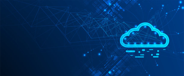 云技术。集成数字网络概念背景图片下载
