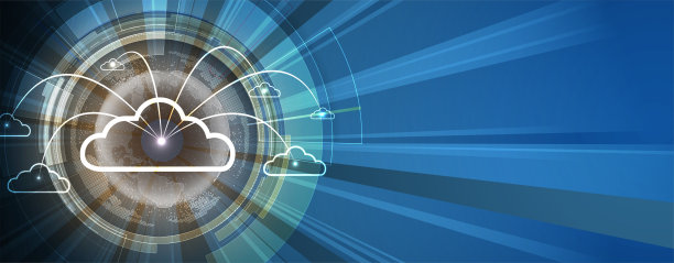 云技术。集成数字网络概念背景图片下载