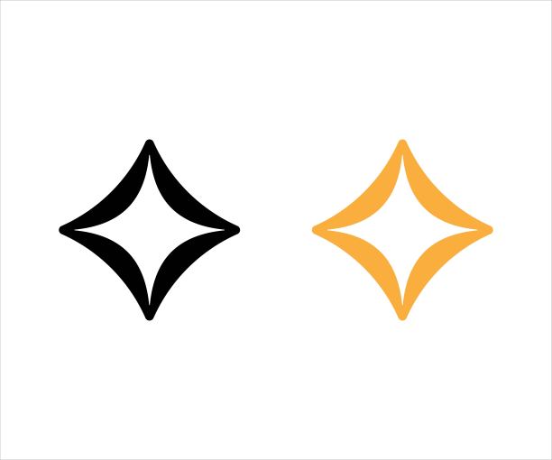 Sparkles星星图标，高清，4K, 8K, 16K符号，闪闪发光，星星-空间，星星形状，清洁，坠落，流星标志，矢量插图图片下载