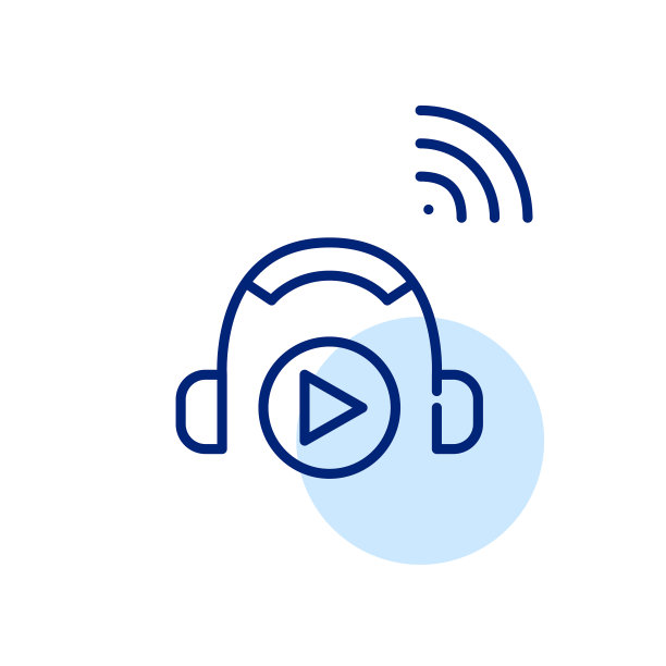 戴着耳机听音乐或收音机。无线连接。像素完美，可编辑的笔画图标图片下载