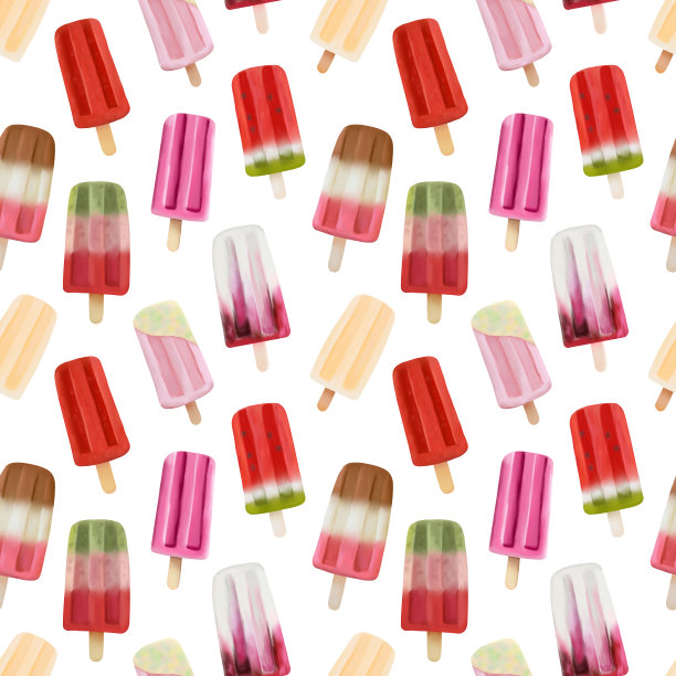冰棒无缝图案。图片下载