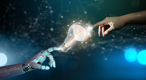 创意和创新灵感。聪明的商业理念，以及人工智能解决方案的理念。图片下载