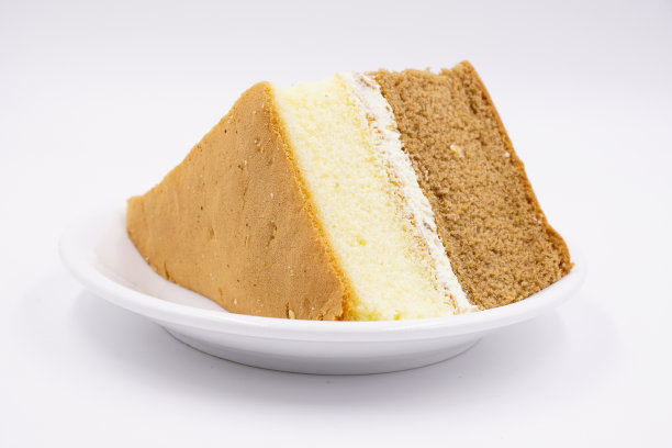 奶油夹心的巧克力香草海绵蛋糕图片下载