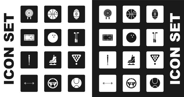 设置美式足球、保龄球、台球图片下载