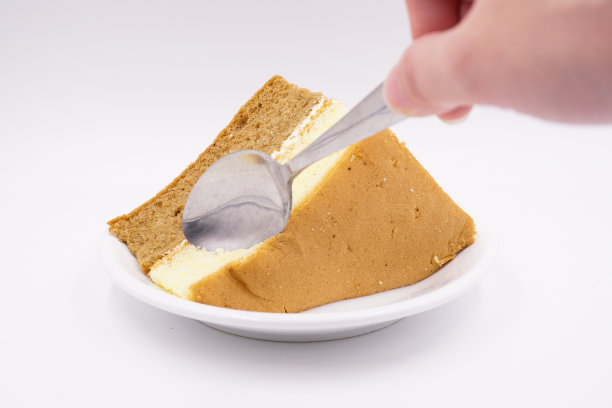 奶油夹心的巧克力香草海绵蛋糕图片下载