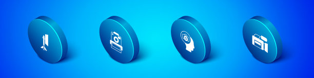 在软箱照片中设置等距工作室灯泡图片下载