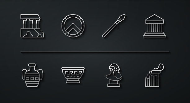 帕台农神庙古双耳雕像图片下载