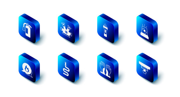 设置消火栓、手电筒、闪光器、警报器、烟雾图片下载