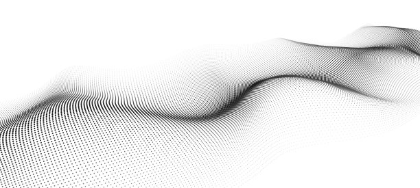 抽象的白色背景的移动点。矢量3d插图。图片下载