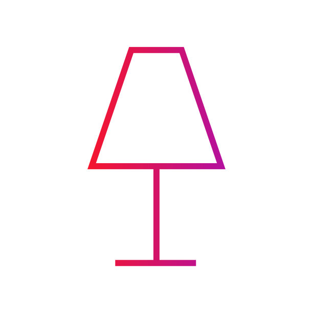 台灯梯度图标矢量插图图片下载