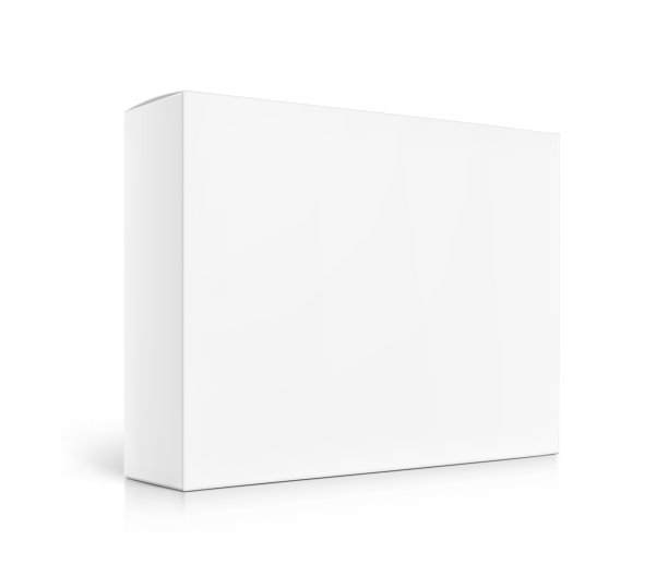 现实的纸板箱模型。矢量插图隔离在白色背景上。图片下载