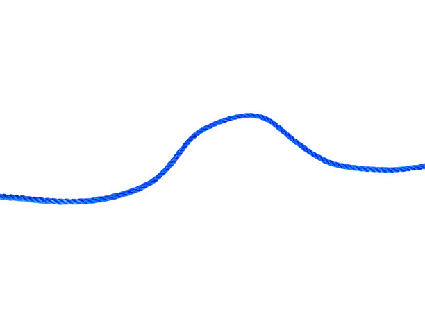 蓝绳与结孤立在白色背景与剪辑路径。用于牢固、安全、牢固地握住物体。图片下载