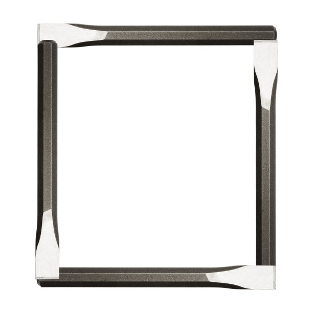 新凿框在白色背景上的孤立镜头图片下载