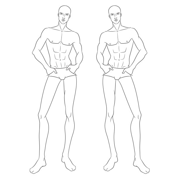 男时装模特摆造型图片下载